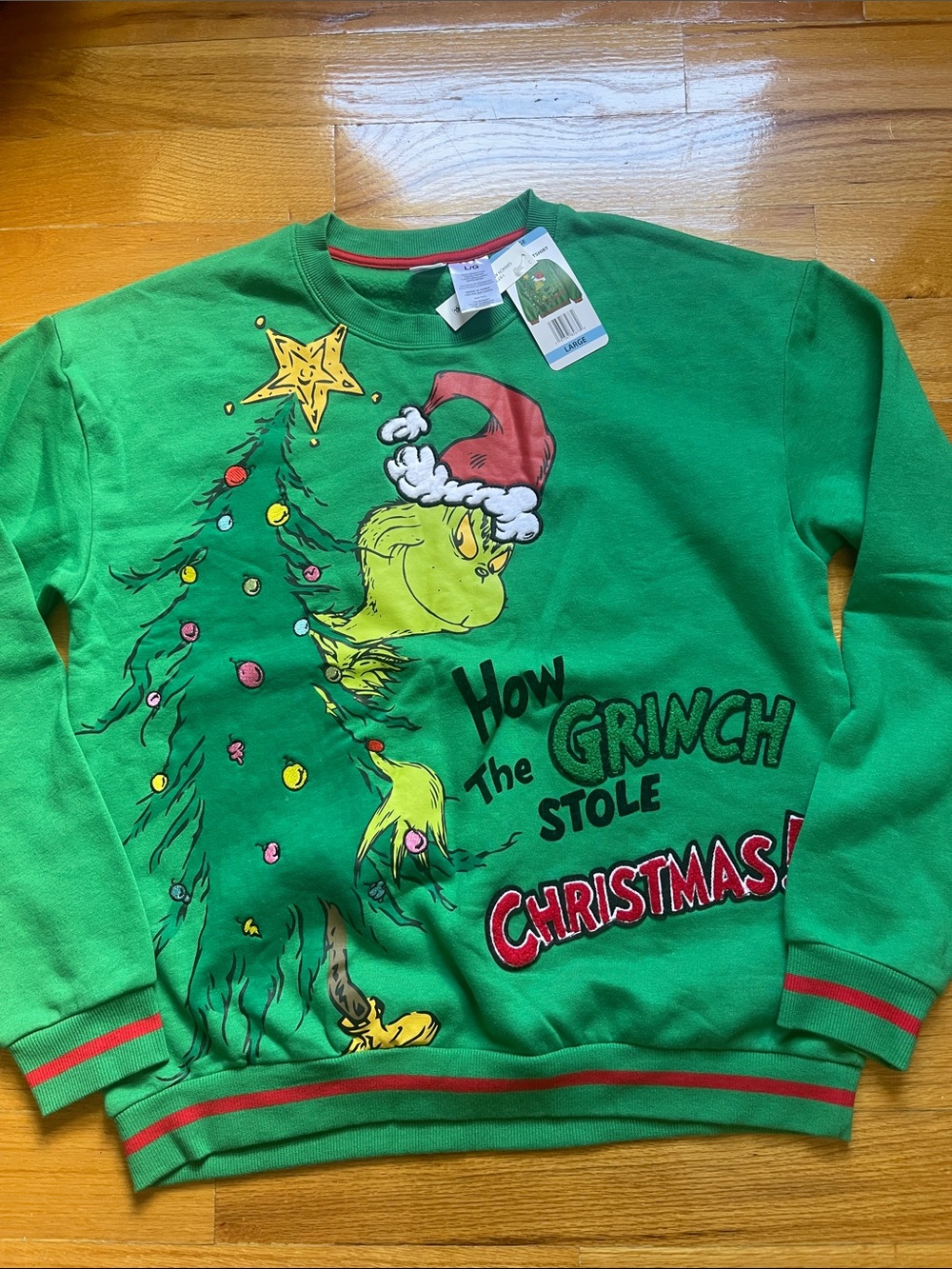 Green 'How The Grinch Stole Christmas' Graphic Crewneck Sweater